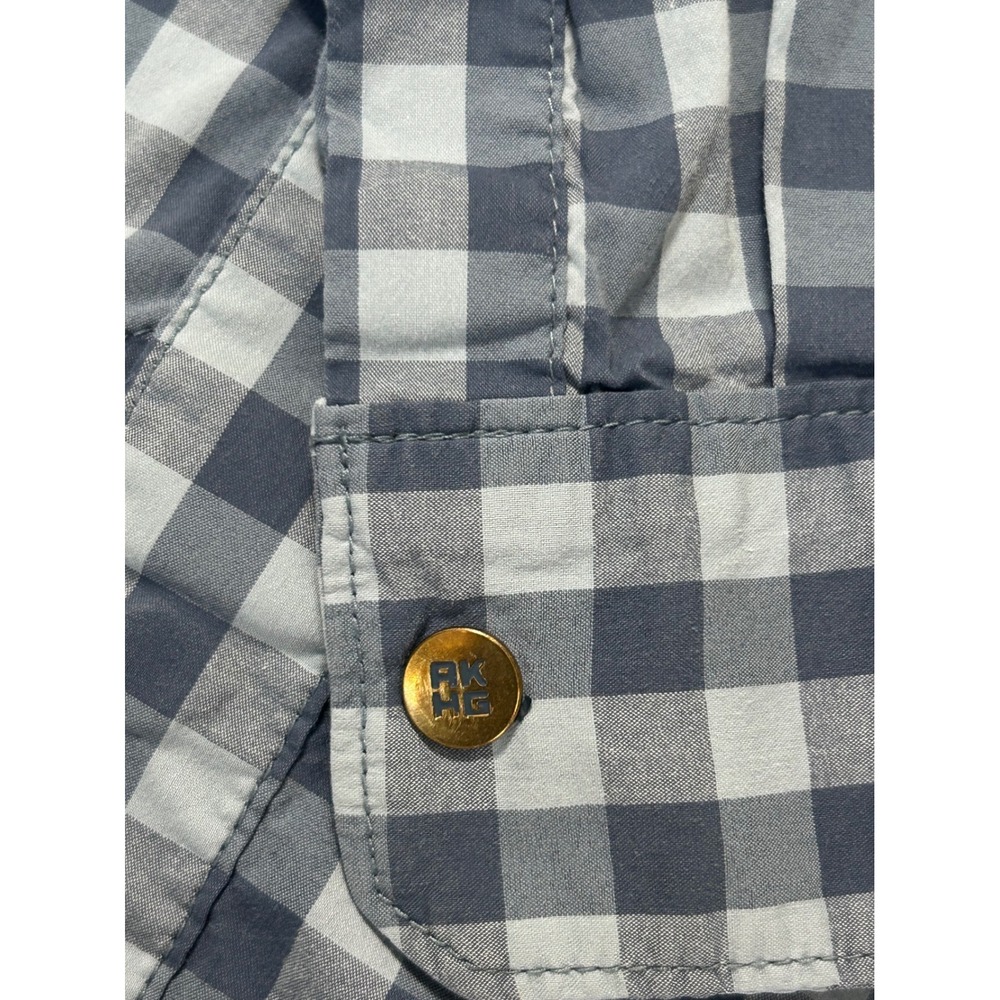 Alaskan‎ Hardgear Duluth Men's XL Slim Fit Blue Gingham Plaid Long Sleeve Shirt - Picture 8 of 11